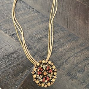 LIA SOPHIA 3 Cord Pendant Necklace